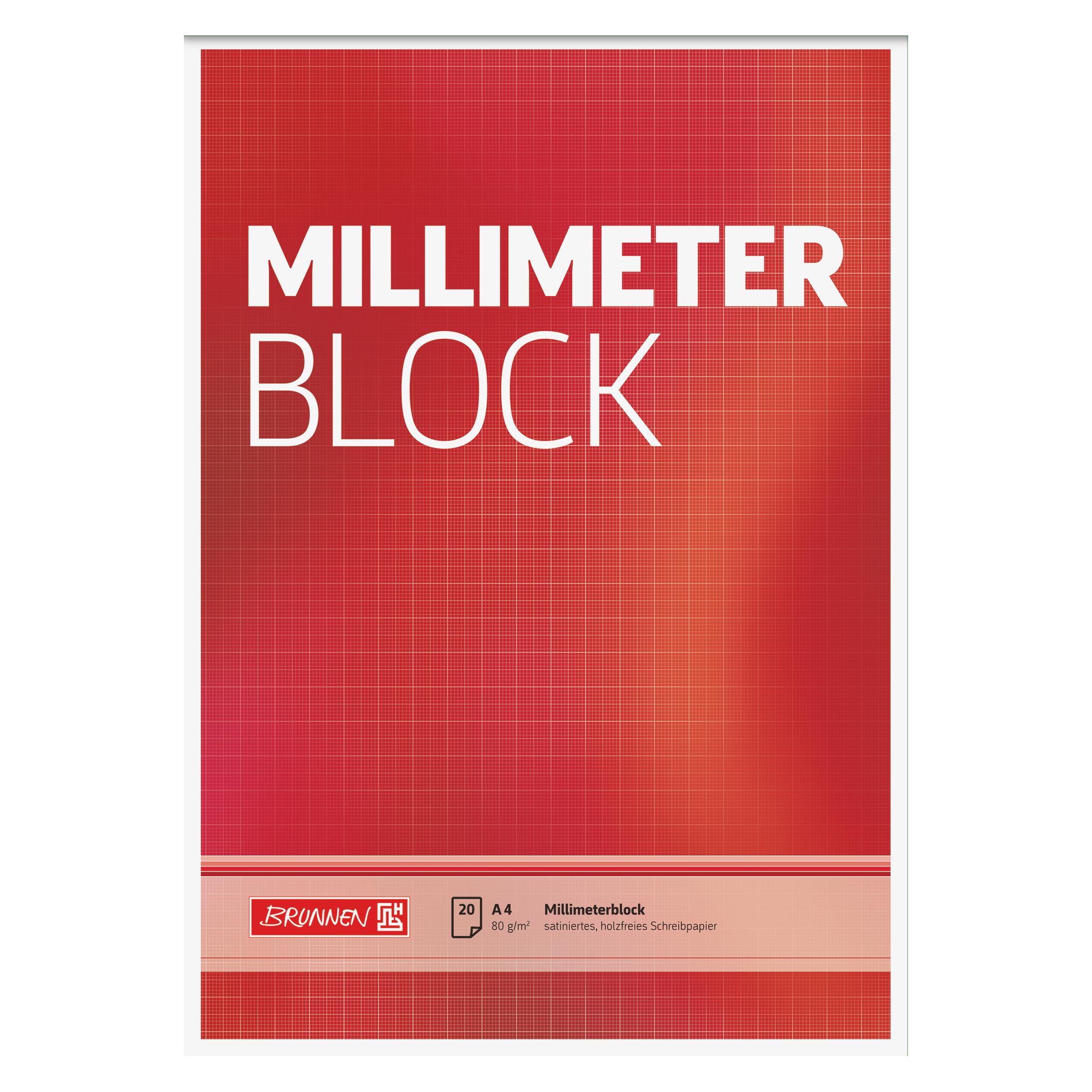 Brunnen Millimeterblock DIN A4 Millimeter (A4, Kariert) (104747001)