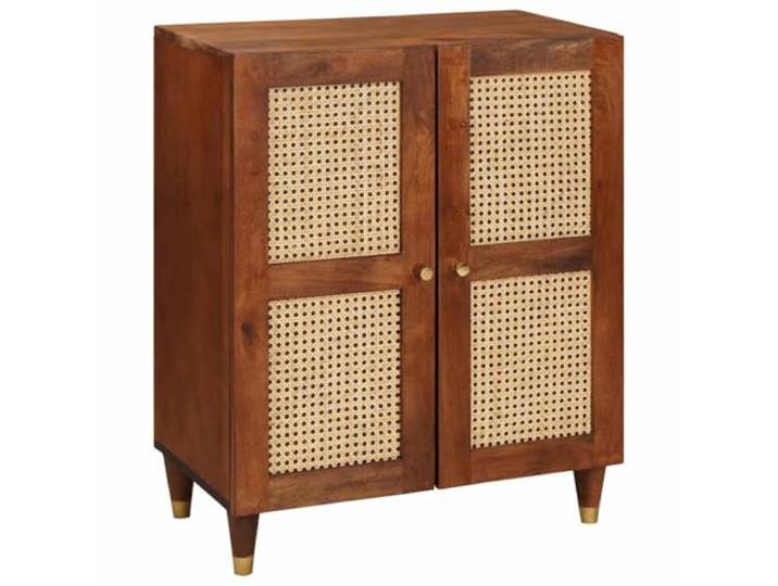 VIHHQGC Sideboard Braun 60 x 33 x 75 cm Massivholz Mango Massivholz Mango, warme Optik, vielseitig nutzbar, pflegeleichte Oberfläche