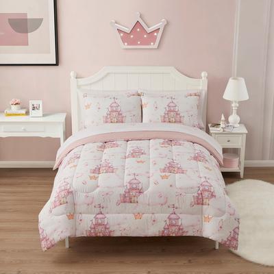 Sweet Home Collection Kids Fairytale Princess Bed in a Bag Comforter, Sham & Sheet Set