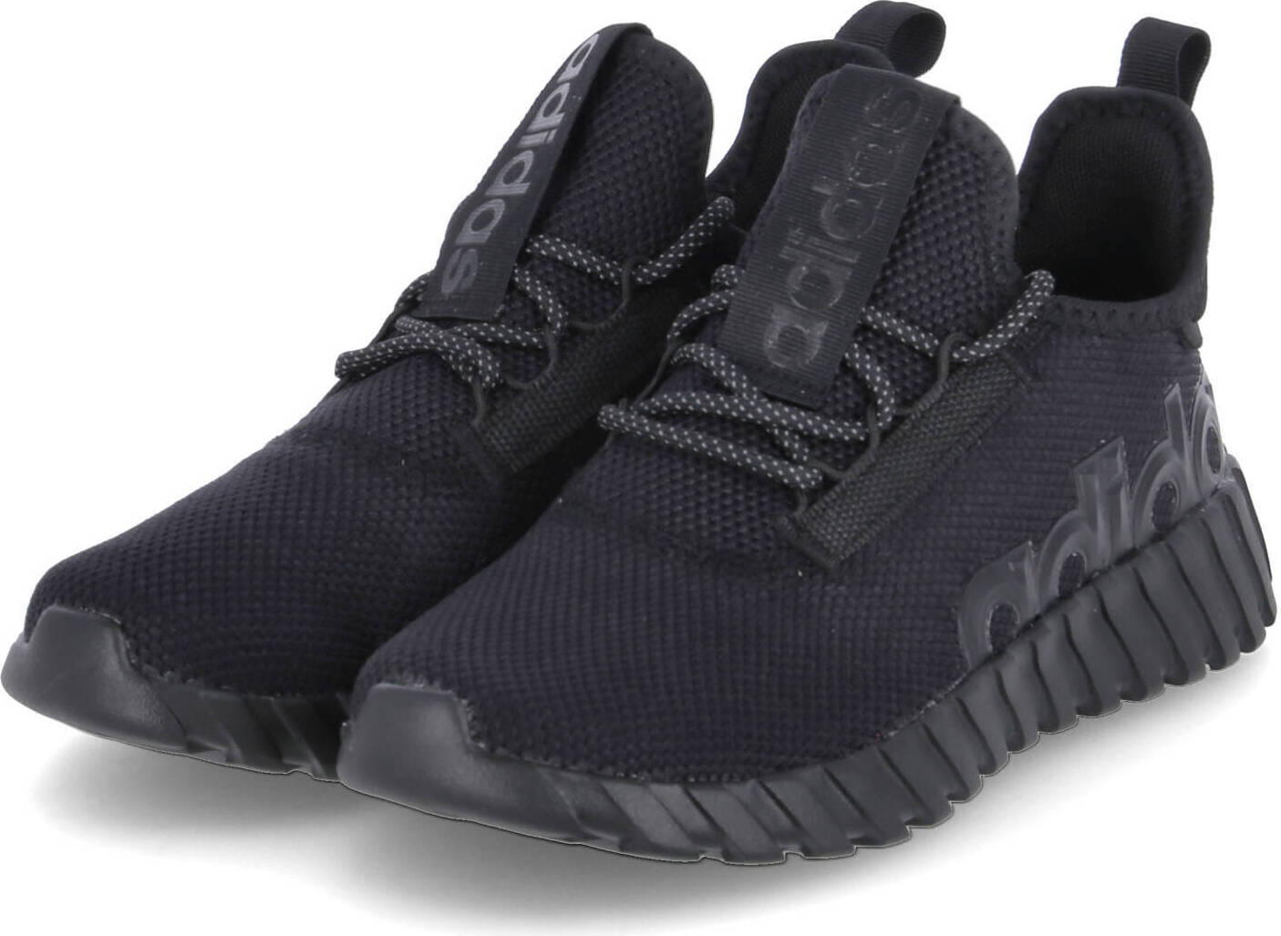 Adidas Kinder Low Sneaker Sportschuhe Laufschuhe Strickoptik Schwarz Textil Größe: 29