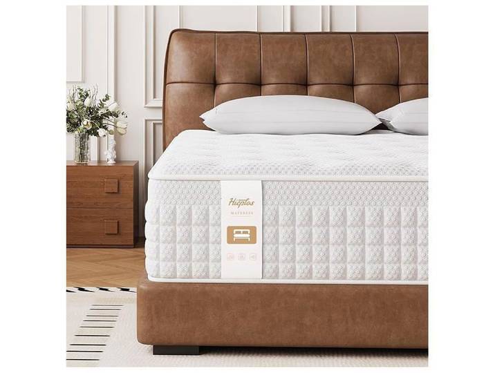Hiepunos Matelas 120x190cm Épaisseur 28cm Matelas à Ressorts Ensachés Mémoire de Forme Hybride Matelas Mémoire de Forme Ressorts