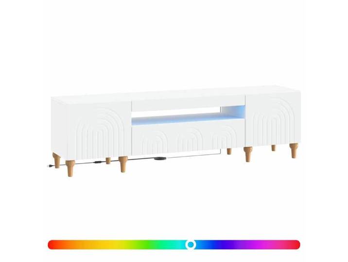 Meuble - Armoire TV - Blanc - Meuble TV LED Blanc Bois d'ingénierie_10168