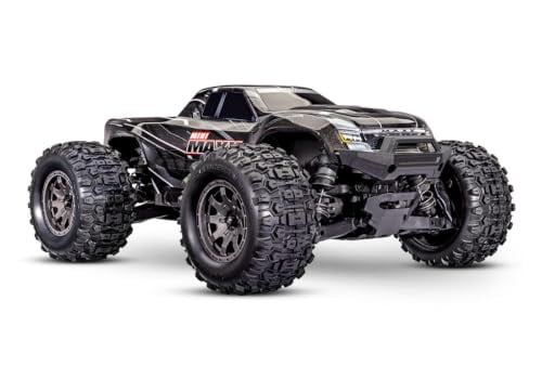 Traxxas Mini Maxx 1:12 Monster Truck 4WD Brushless BL-2S RTR Zwart met Batterij en USB/C Lader