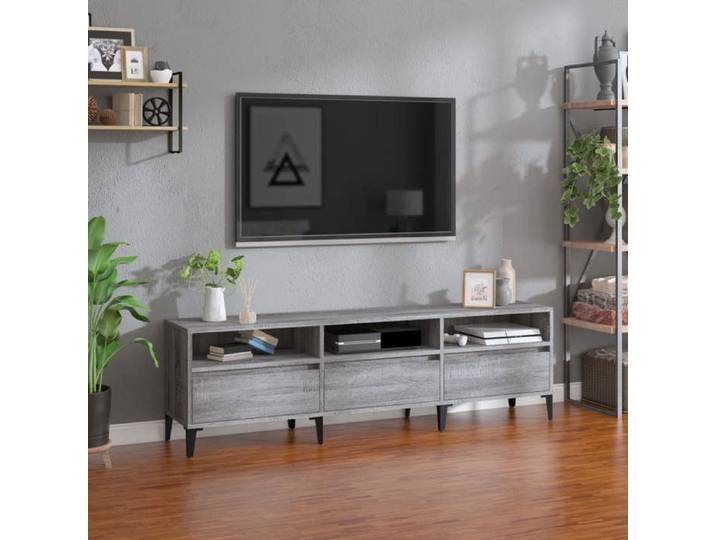 Bonne qualité - Armoire TV Sonoma gris 150x30x44 5 cm Bois d'ingénierie - Buffet télévision/Banc TV DECO M5487425