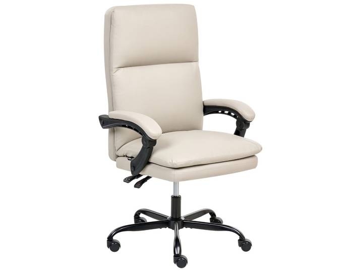 CHEFSESSEL Kunstleder Hellbeige Serene