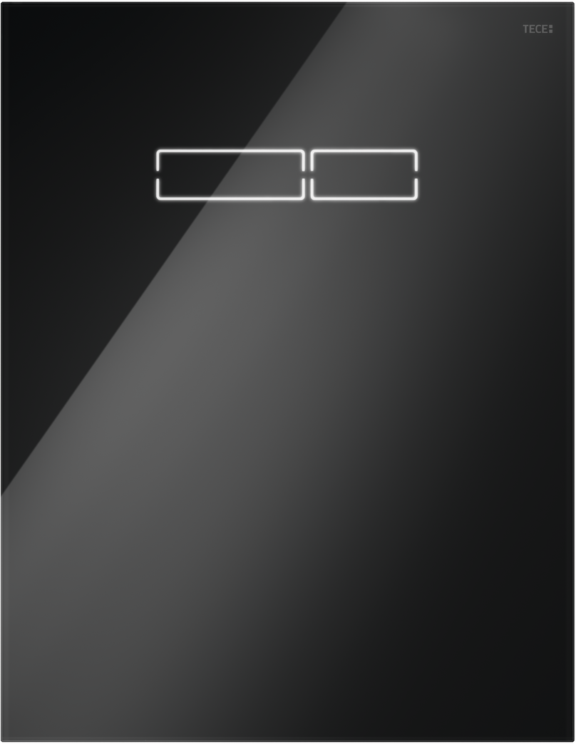 TECE plaque de commande TECElux 9650003 verre noir, sen-touch electronics