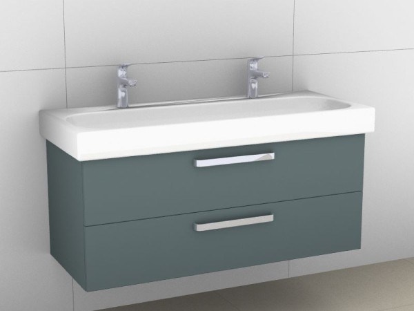 Artiqua 413 Waschtischunterschrank für Citterio 500553 ( ehem. 123520) Stahlgrau Metallic, 413-WU2L- 413-WU2L-K106-7141-88