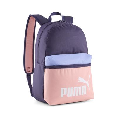 Rucksack PUMA "PHASE COLOR BLOCK BACKPACK", deep plum, rosy outlook, Rucksäcke, Damen, Netz, Polyester, Rucksack, für sportliche Aktivitäten und Alltag, mit geräumigem Hauptfach