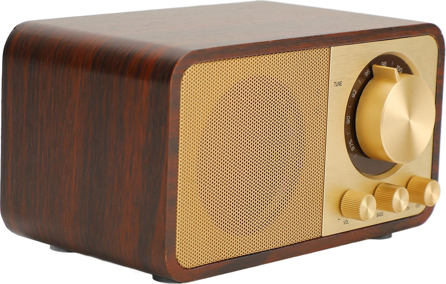 Cocosity Retro Bluetooth-speaker van hout met helder geluid, vintage mini draadloze speaker