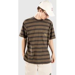 Rhythm Vintage Stripe T-Shirt olive Gr. S