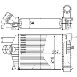 Ladeluftkühler MAHLE CI 498 000S für Renault Dacia Clio IV Grandtour