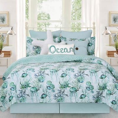 C & F Enterprises (Drop Ship) Shorecrest Mini Quilt Set Teal, Twin, Teal