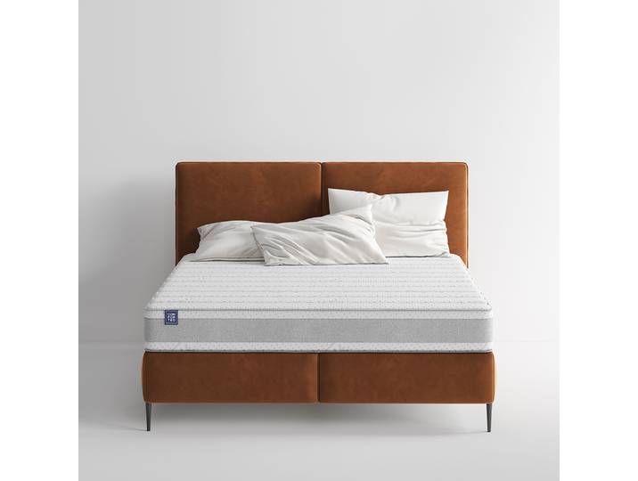 Tonnentaschenfederkernmatratze 90 x 200cm Andere Grau/Weiß