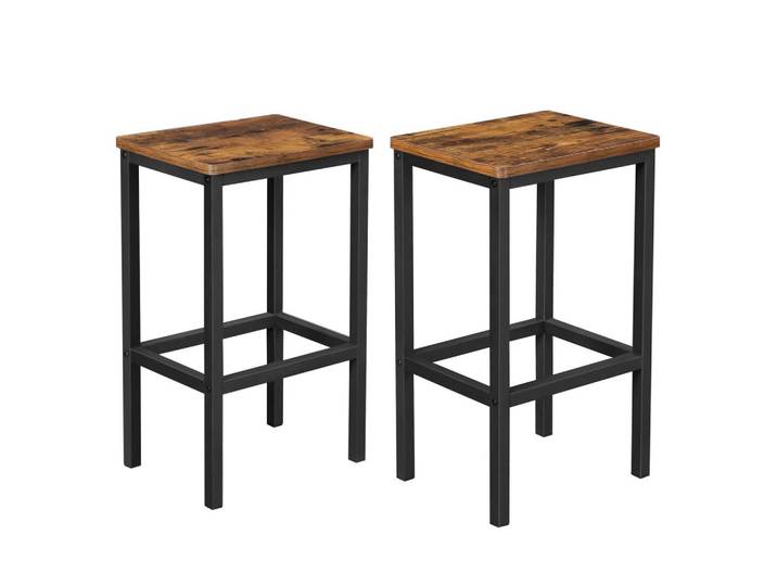 Barhocker-Set Vasagle 2--Teilig. Braun, Schwarz
