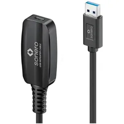 Purelink sonero USB 3.2 Gen1x1 Aktive Verlängerung - A/C - schwarz - 5,00m (5 m, USB 3.2 Gen 1), USB Kabel