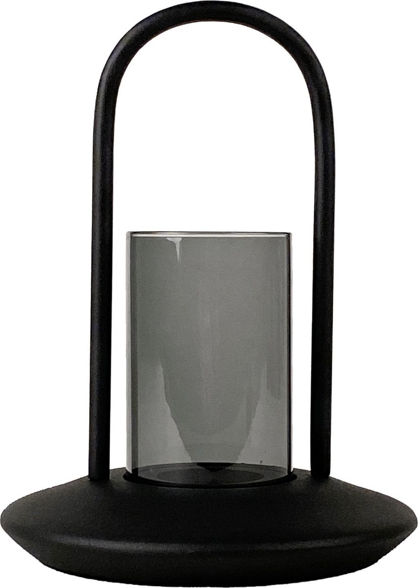XLBoom Blaze Small Grijs Kandelaar Lantaarn voor Binnen of Buiten voor Tealights en Kaarsen