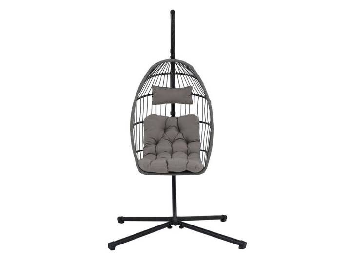 Fauteuil suspendu pliable Balancelle avec coussin d'assise chaise balançoire pour l'intérieur et l'extérieur