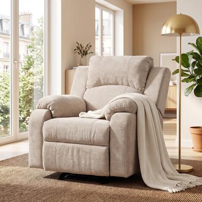 Christopher Knight Home - Hayworth Recliner Chair Chenille Upholstered Manual Recliner with 3-Position Adjustable Backrest