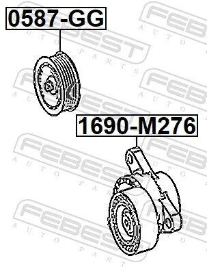 Febest Riemenspanner, Keilrippenriemen 1690-M276 Für Mercedes