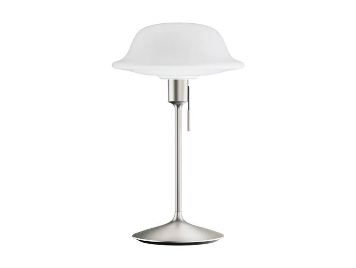 Umage Butler Tischlampe Weiß-Gebürsteter Stahl