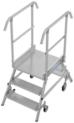 Krause 821072 Aluminium Podestleiter fahrbar, Montage mit Werkzeug Arbeitshöhe (max.): 2.75m Aluminium 34.9kg