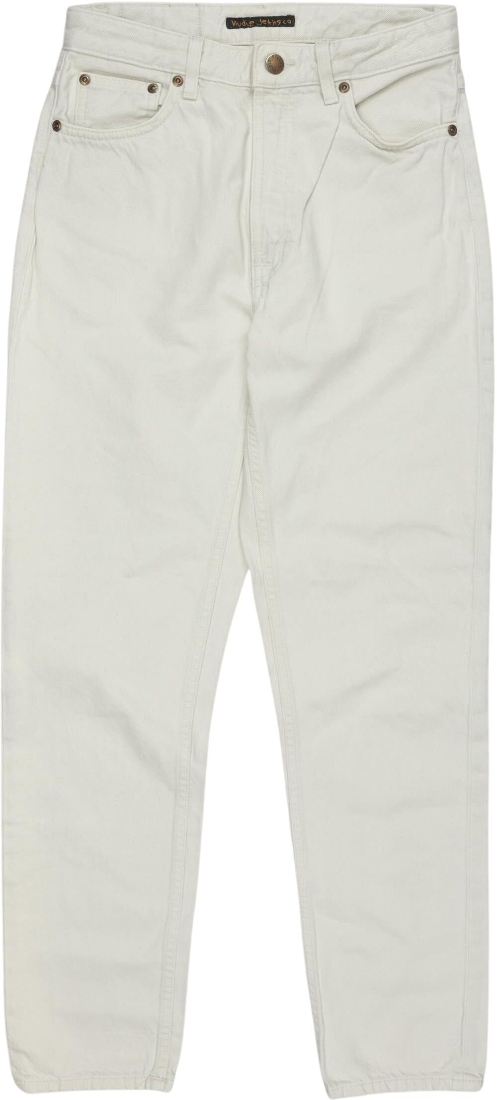 Nudie Jeans Herren Jeans, Cremeweiß, Gr. W28, Baumwolle - Second Hand