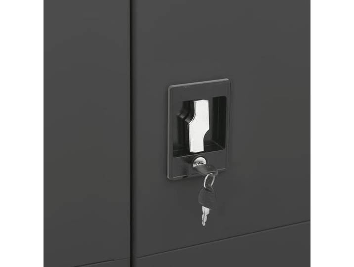 Armoire à casiers - VIDAXL - Anthracite 90x40x180 cm - Acier - Gris - Meuble de bureau