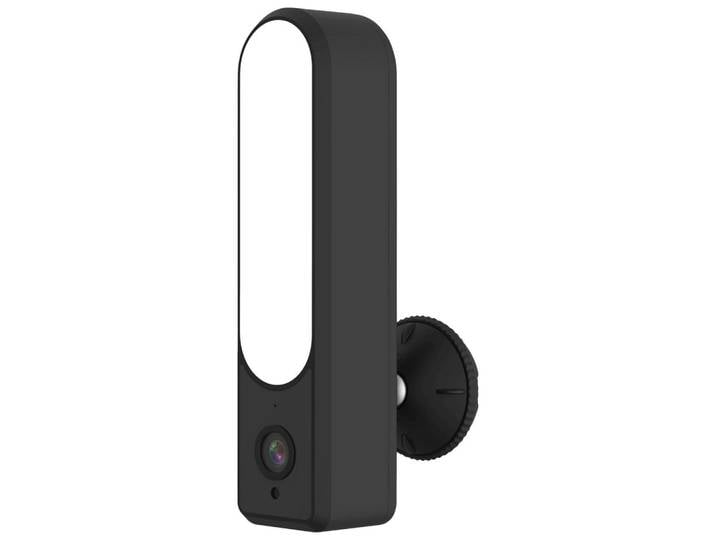Ambia Garden Aussenwandleuchte, Schwarz, Kunststoff, Uni, F, 6.1x21x5.5 cm, Alarmfunktion, Smartphone-Steuerung, integrierte Kamera, SD-Karten-Slot, Dämmerungssensor, IR Bewegungsmelder, Gegensprechanlage, HD Video live, Cloud-Speicher, Lampen & Leuchten, Aussenbeleuchtung, Aussenleuchten