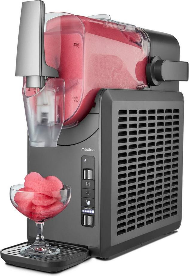Medion LIFE Slush-Eismaschine MD12090, grijs, geschikt voor 2.600 ml slush