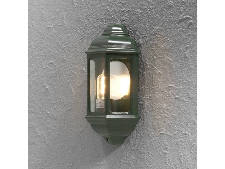 Konstsmide Außenwandleuchte CAGLIARI, dimmbar, grün, Glas, Landhaus / Rustikal