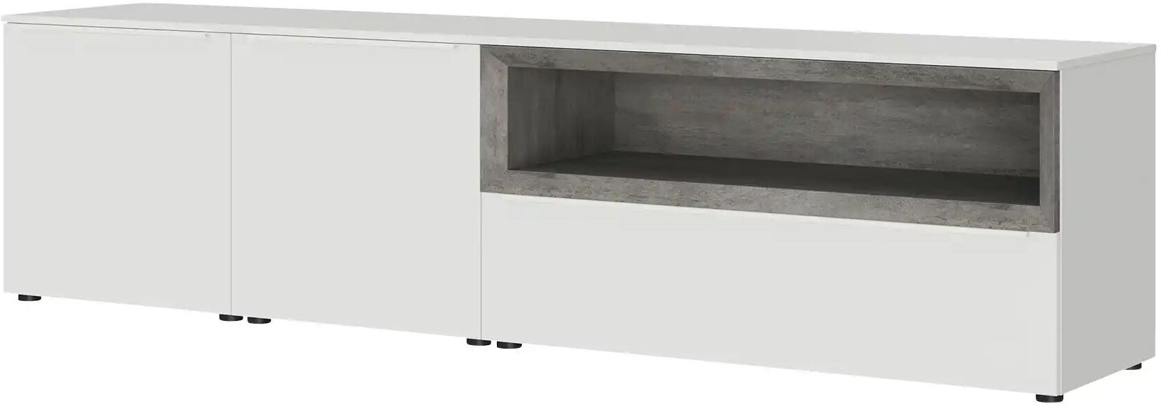 Content Lowboard  Case ¦ weiß ¦ Maße (cm): B: 241 H: 62 T: 49.0