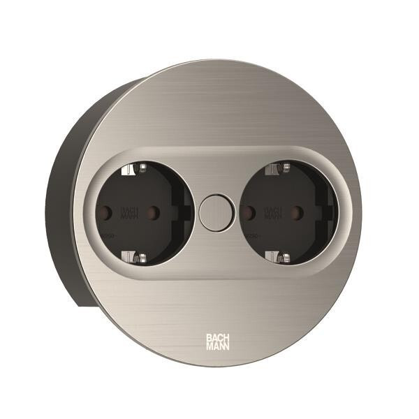 Bachmann Inbouwstopcontact TWIST 2, rond, 2-voudig