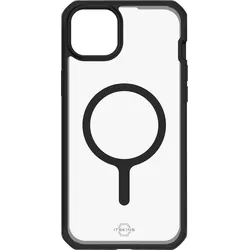 Itskins Hybrid R Sling iPhone 15 Hülle Series (Apple iPhone 15), Smartphone Hülle, Transparent, Schwarz