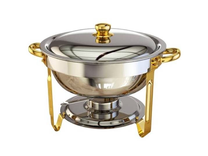 Chafing Dishes for Buffet, 6 Pack 6QT Round Stainless Steel Chafing Dish
