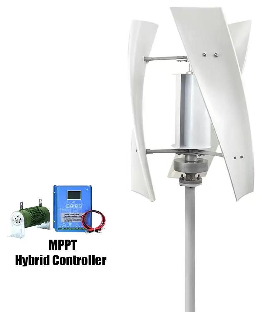 Vertikale Windkraftanlage - 3000W Windgenerator Set - 12V 24V AC Ausgang - Hybrid-Laderegler - Geringe Geräuschentwicklung - 220V Wechselrichter Haus