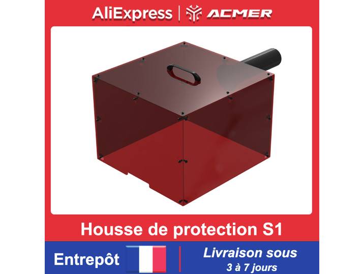 ACMER S1 mini boîtier Laser Protection Laser évent anti-poussière ignifuge étanche housse de Protection pour S1 2.5/3.5/6W