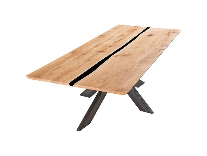 Tisch Resina Holz/Metall Eiche B 220 T 100 cm
