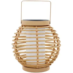 Lumisky BEEHIVE H26CM Batteriebetriebene Solarlaterne Stahl Beige