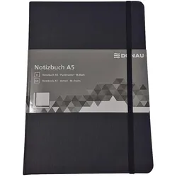 DONAU 1345201-01 Notizbuch, A5, 80g/m2, 96 Blatt, Hardcover, dotted