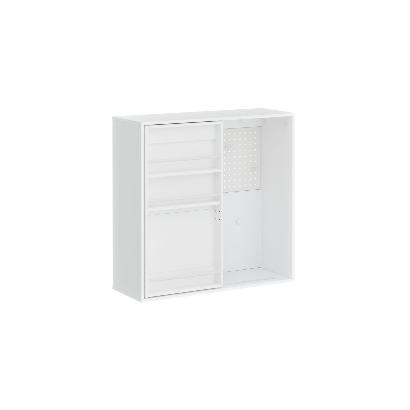 SoBuy Wandschrank, Wandregal, Flurschrank mit 1 Tür Weiß 70x25,1x70,2cm Modern