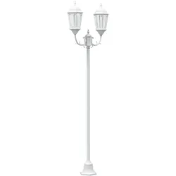 Helloshop26 - Vintage-Gartenleuchte 68 x 20 x 235 cm leistungsstarke Beleuchtung klassischer Stil weißes Aluminium 02_0058417