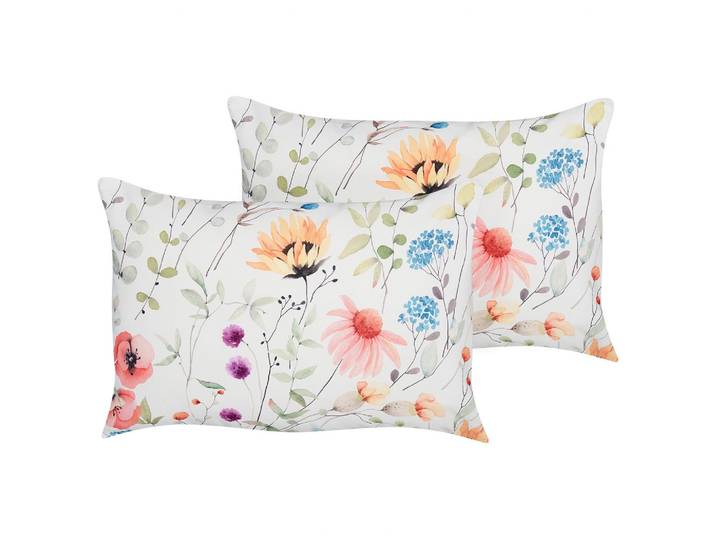 OUTDOOR-KISSEN 2er-Set Blumenmuster mehrfarbig 40/60 cm Monesi
