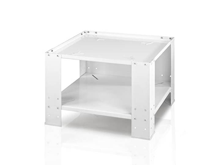 Xavax Socle universel (60 x 60 cm\, augmentation de 40 cm\, socle stable avec compartiment inférieur\, pieds réglables en hauteur\, socle pour lave-linge/sèche-linge) Blanc