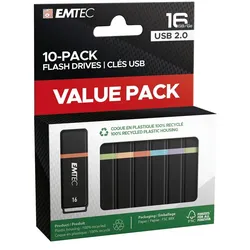 Emtec K100 USB-Stick 16 GB USB Typ-A 2.0 Schwarz, Mehrfarbig