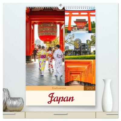 Eine Rundreise - Japan (hochwertiger Premium Wandkalender 2027 DIN A2 hoch), Kunstdruck in Hochglanz