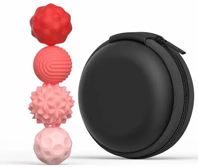 Discount Dollar Deals Silicone Magnetic Sensory Balls, Autism Calming Fidget Toy, Worry Balls For Anxiety Relief, Stress Sensory Toy For Kids red 4pcs