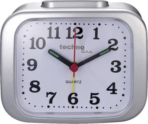 Techno Line Model XL silber Quarz Wecker Silber Alarmzeiten 1 1 Timerzeit