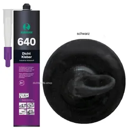 Ramsauer 640 Dicht Kleber schwarz 1K Hybrid Klebstoff 460g/310ml Kartusche