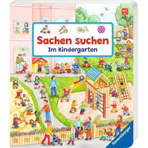Ravensburger Spielbuch Sachen suchen - Im Kindergarten, 2-4 Jahre, Bilderbuch mit Suchaufträgen