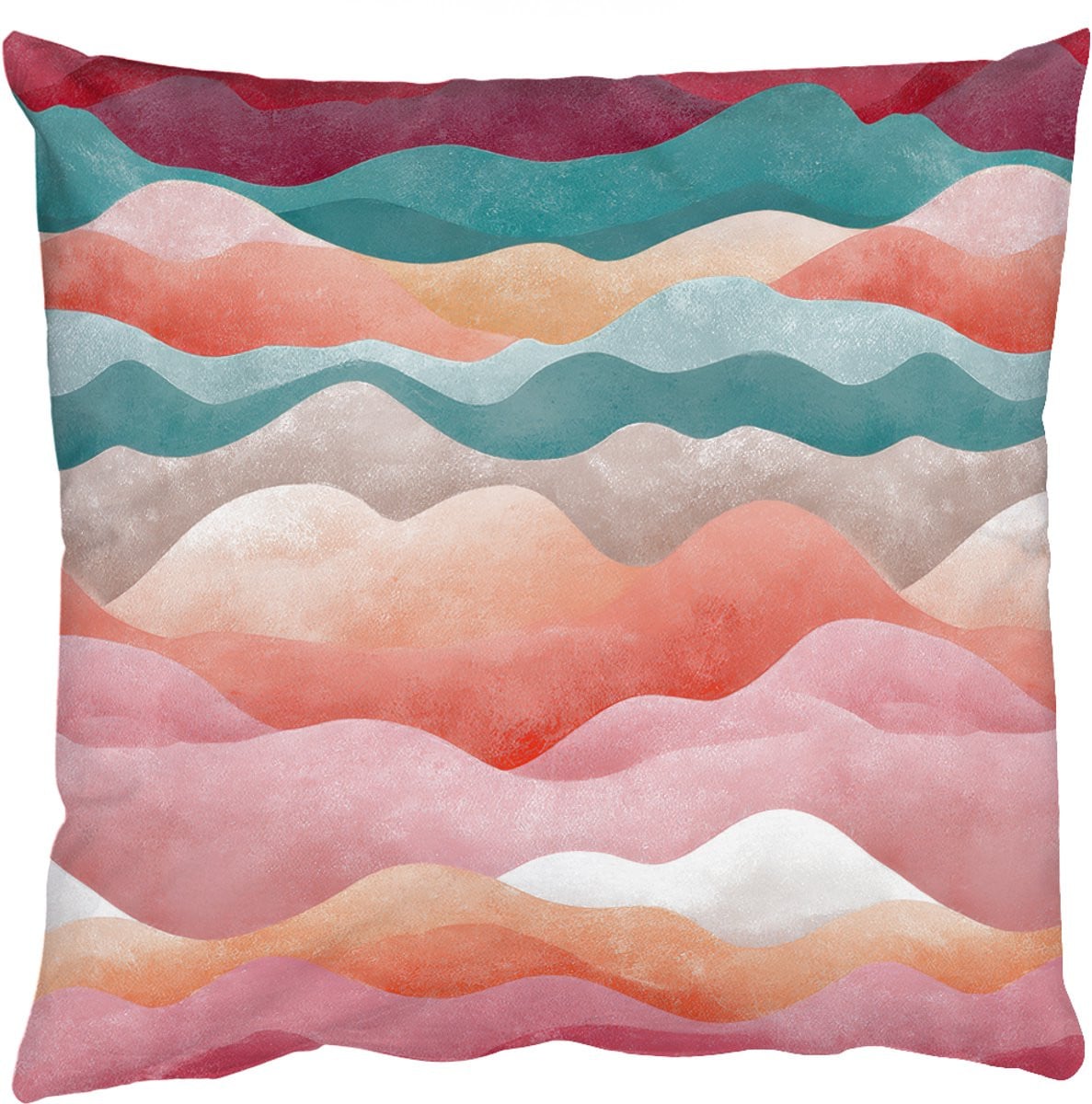 PillowMonkey Sierenkussen Abstract Golven Kleurrijk 60x60 cm
